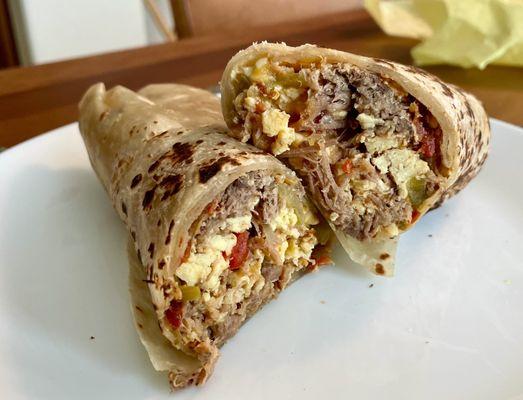 Machaca Breakfast burrito! Tasty!