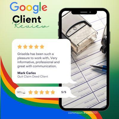 Our latest review on google