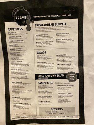 Menu 8/18/22