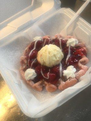 Strawberry waffle