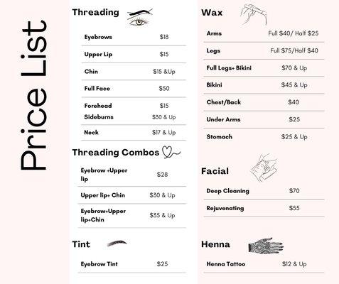 List of our Services and Prices! We got the cheapest prices compared to other salons in the area!