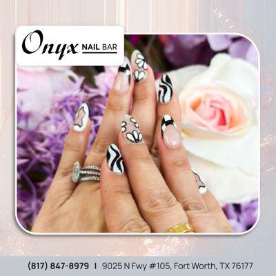 Transform your nails into works of art at Onyx Nail Bar Alliance - where elegance meets creativity!