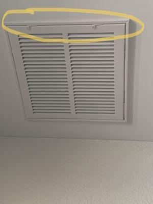 12x12 vent taking cool air out of room. Incompetent ARS could not match vents