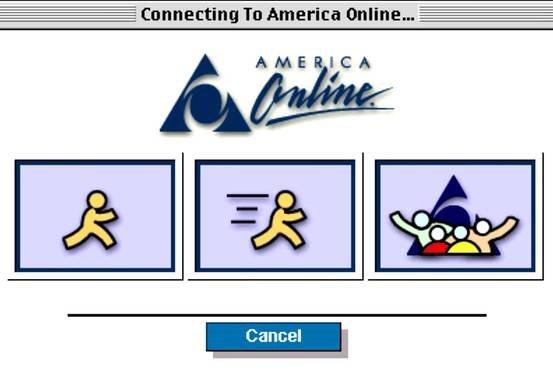 Connecting to America Online.