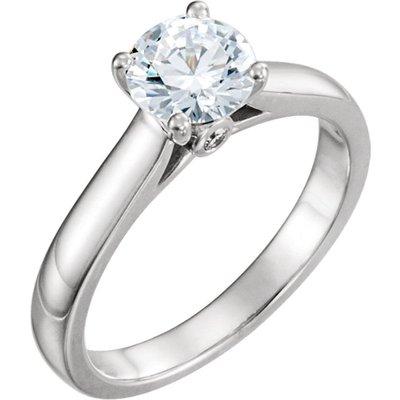 14K WG Solitaire Engagement Ring