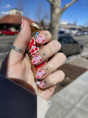 Sprinkle donut nails