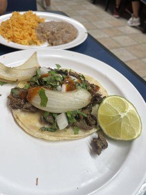 Carne Asada Taco - can buy individually. Plenty of options to choose from.