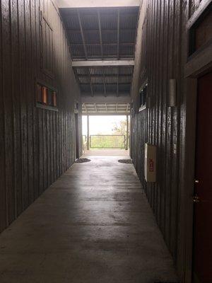 Hallway for fourplex rooms