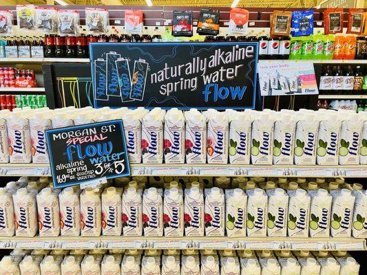 Flow Water is now Here at Thriftway! Happy to find the flavors here. Eco sustainable, no sugar/calories organic flavored spring water.