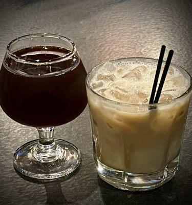 Our mead and seasonal cocktails. Both were brought out quick and were decently flavored.