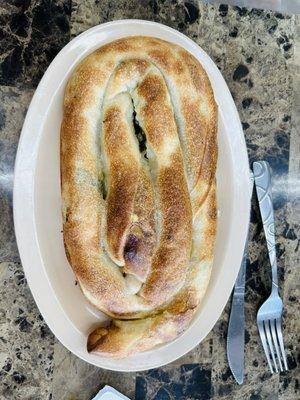 Burek filled with spinach and cheese