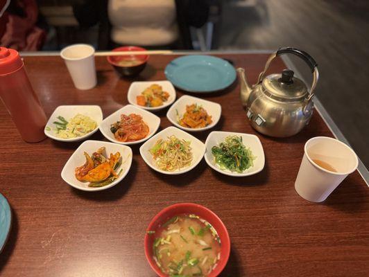 Side dishes with Miso soup