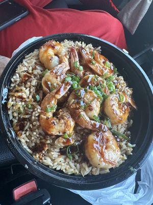 Chicken fried rice  with hibachi shrimp