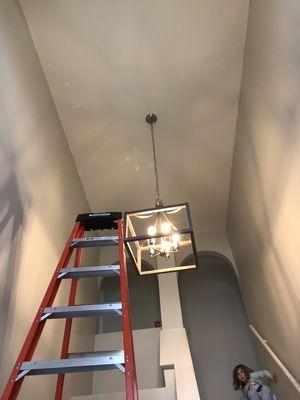 19' ceiling fixture install