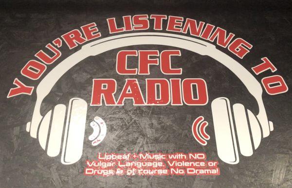 CFC Radio! Only gym in area with it's own "edited" music