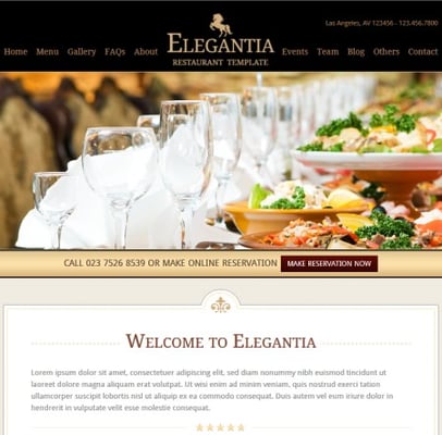 Elegant Mobile Ready Restaurant Websites