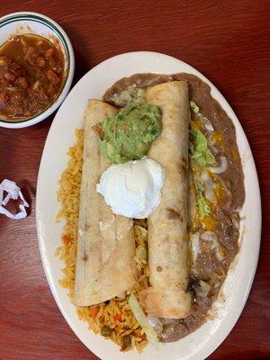 Shredded beef flautas