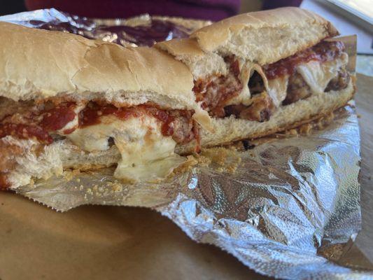 Meatball parm sub!  Great taste !