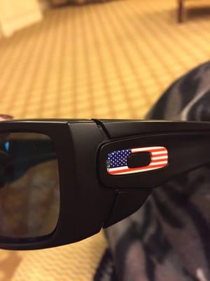 Nice chip on brand new oakleys.