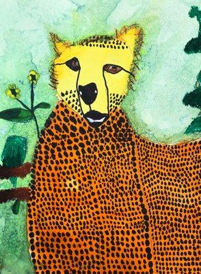 Amazing cheetah by Cayden, age 8.