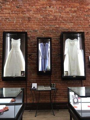 Three generations of wedding gowns