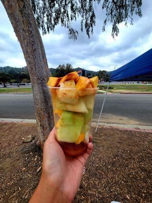 Freshly Cut Fruit From Food Cart Vendor $6.00 (08/21/21). @Tribeca #Pasadena #OutdoorEntertainment #DriveIn #Movies