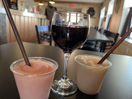 Malbec and wine slushes.