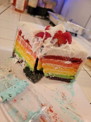 The Rainbow Cake 6", layers is just food coloring but tasty (12/11/21)