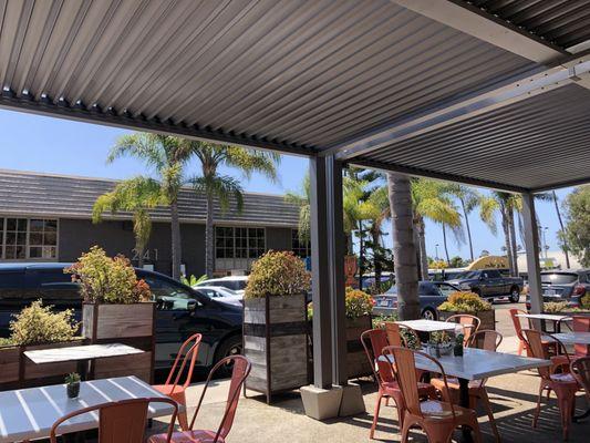 They've got a new patio cover outside so it's comfortable when it's raining or too sunny!