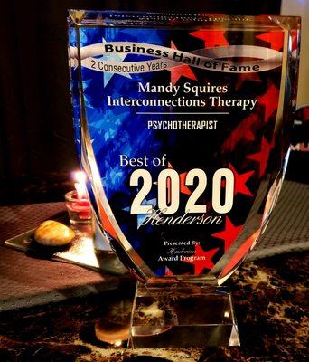 Best of 2020 Psychotherapist Award!