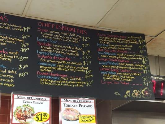 Mi Familia Market Menus