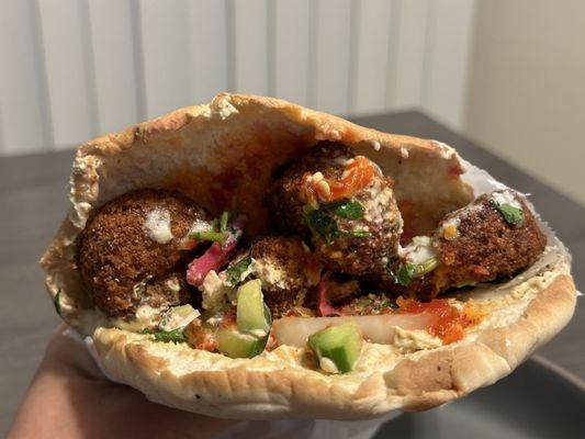 Falafel sandwich - so hard taking good pictures of a sandwich