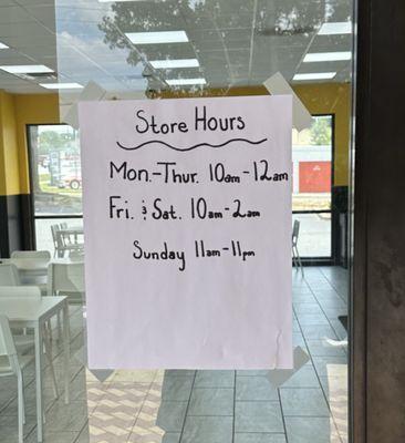 Store Hours