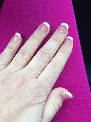 Pink and white with tips