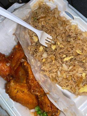 5pc wing fried Rice Combo