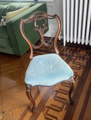 Vintage Chair - Had the velvet cleaned.