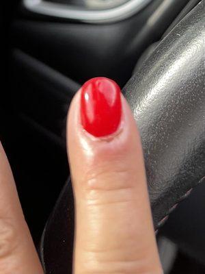 This is what the nail tech done to my cuticle!