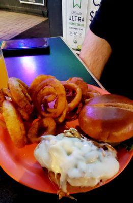 Onion rings and fillet steaks