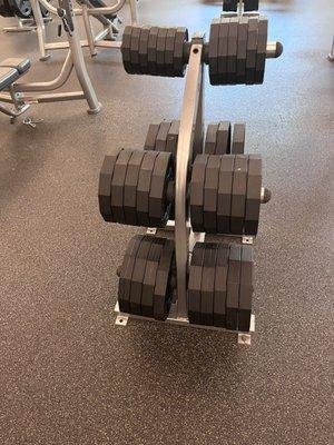 Plenty of weights and stacked correctly