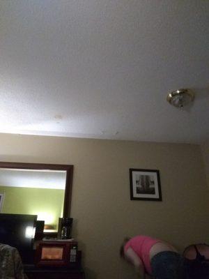 Ceiling above tv