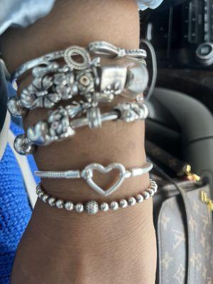 My husband got me the heart bracelet for our anniversary! I love it