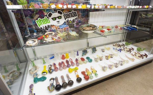 Glass pipes at Mart Mary marijuana store near Tacoma, WA.