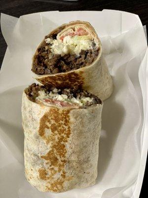 Steak burrito