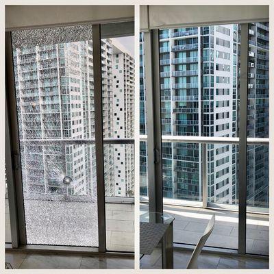 Impact sliding glass door repair in Brickell