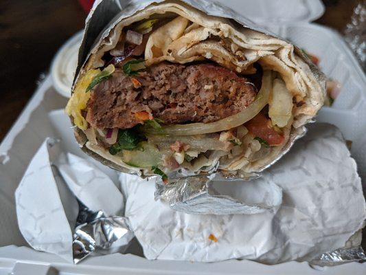 Kofte kebab wrap