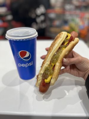 1/4lb All Beef Hot Dog + 20oz Soda ($1.60 with tax)