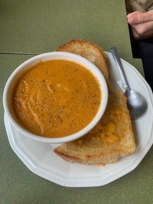 Grilled cheese and tomato soup