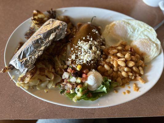 Chile Relleno con Huevos