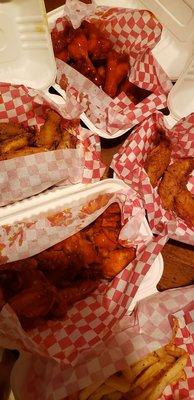 Fries, hot, mild and lemon pepper