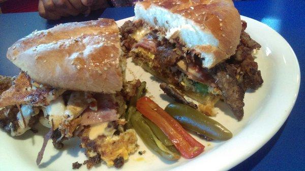 Enormous Torta with every kind of meat you can think!!!!